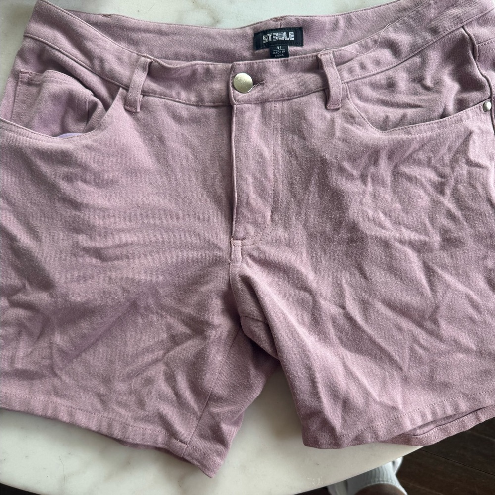 Men’s Flat-Front Shorts in Dusty Mauve by STS Blue